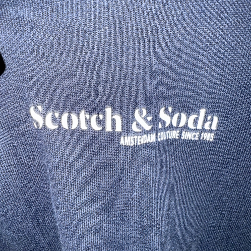 Scotch & Soda Men's Blue Hoodie Sweater